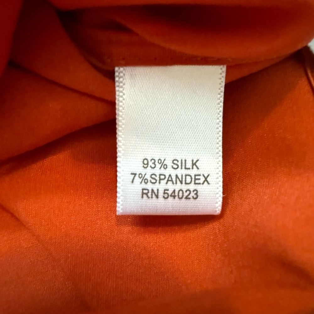 Banana Republic Rust Silk Blouse with 3/4 Sleeves - Picture 7 of 8